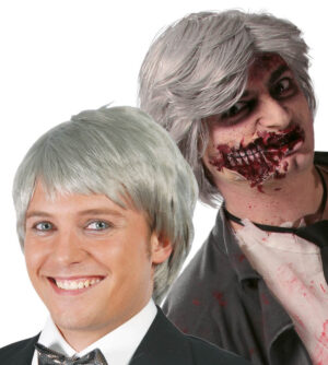 PELUCA HOMBRE GRIS EN CAJA