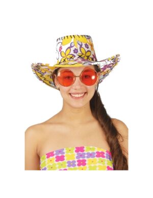 SOMBRERO VAQUERO HIPPIE FLORES