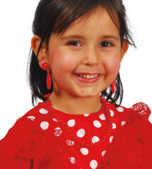 COLLAR PERLAS ROJAS INFANTILES