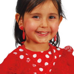 COLLAR PERLAS ROJAS INFANTILES