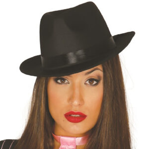 SOMBRERO GANGSTER ALTA CALIDAD NEGRO