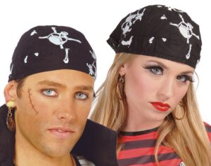 PAÑUELO PIRATA NEGRO CALAVERA