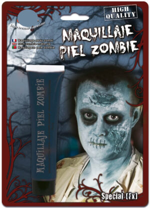 MAQUILLAJE PIEL ZOMBIE AZULADO
