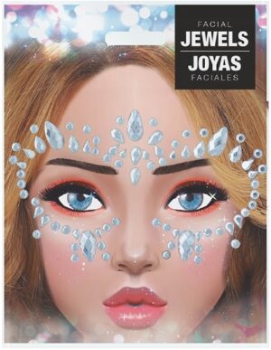 JOYAS FACIALES ADHESIVAS PLATEADAS