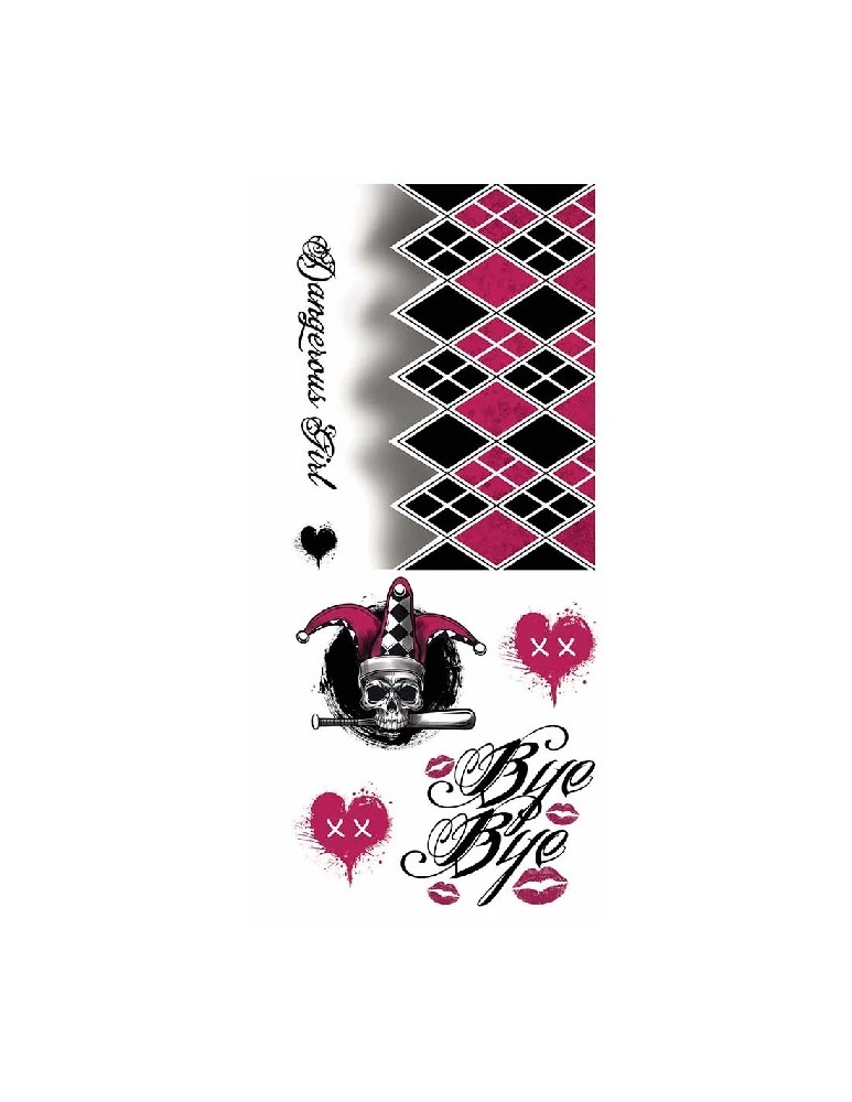 TATUAJES DANGEROUS HARLEY VILLANA 30 X 14 CMS - Imagen 2