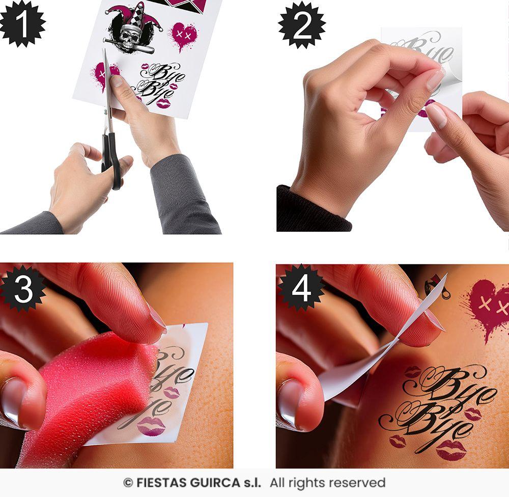 TATUAJES DANGEROUS HARLEY VILLANA 30 X 14 CMS - Imagen 3