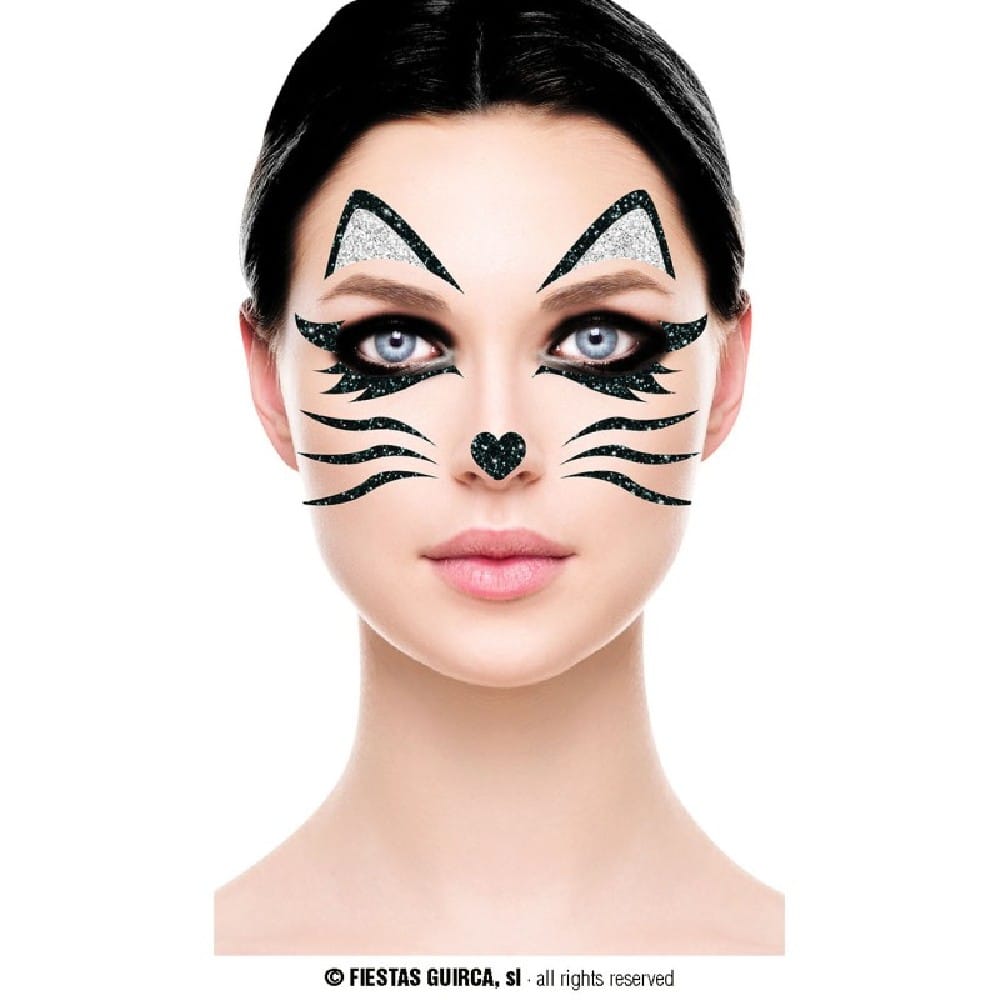 PEGATINAS GATA GATITA GLITTER FACE 20X20 CM Jugueter a Fantas a