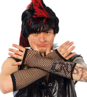 GUANTES MALLA NEGRO 20 CMS.