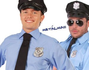 PLACA POLICIA METALICA 6 CMS.