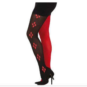 PANTYS ROJA/NEGRA ARLEQUIN ADULTO