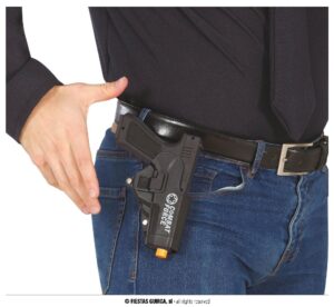 PISTOLA POLICIA CON FUNDA, 20 CMS