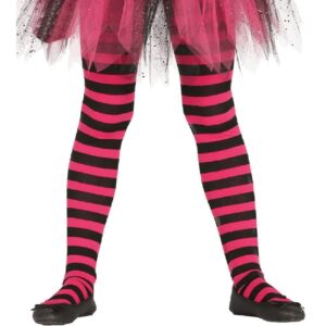 PANTYS RAYAS ROSAS Y NEGRAS 5-9 AÑOS