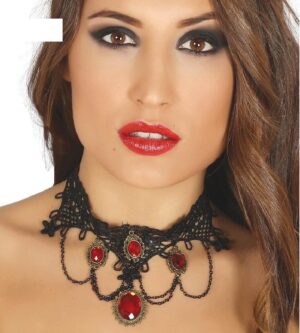 COLLAR GARGANTILLA CON RUBIES