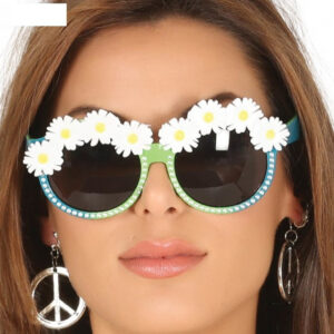 GAFAS VERDES CON MARGARITAS