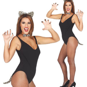 CONJUNTO SET OREJAS LEOPARDO