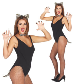 CONJUNTO SET OREJAS LEOPARDO