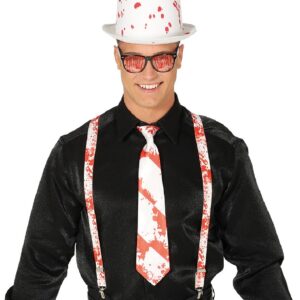 CONJUNTO SANGRIENTO - TIRANTES Y CORBATA