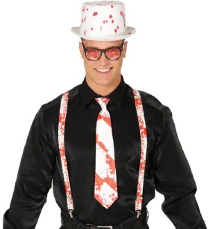 CONJUNTO SANGRIENTO - TIRANTES Y CORBATA