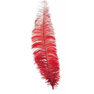 1 PLUMA AVESTRUZ ROJO GRANDE 40 CMS.