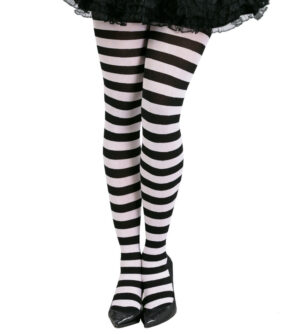 PANTYS BLANCAS RAYAS NEGRAS