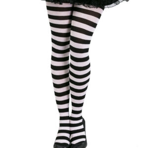 PANTYS BLANCAS RAYAS NEGRAS