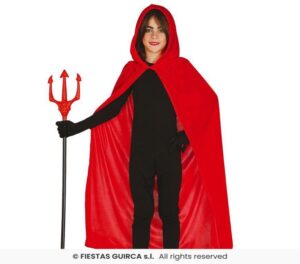 CAPA ROJA TERCIPELO CAPUCHA 100 CMS.