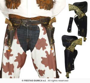 CARTUCHERA DOBLE CON PISTOLAS DE 29 CMS