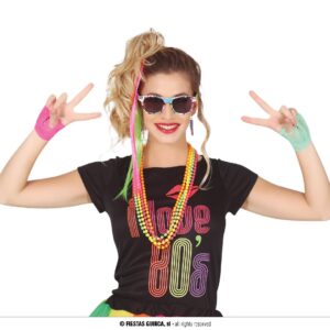 CONJUNTO 80'S AÑOS 80 ROCKERA  8 PCS