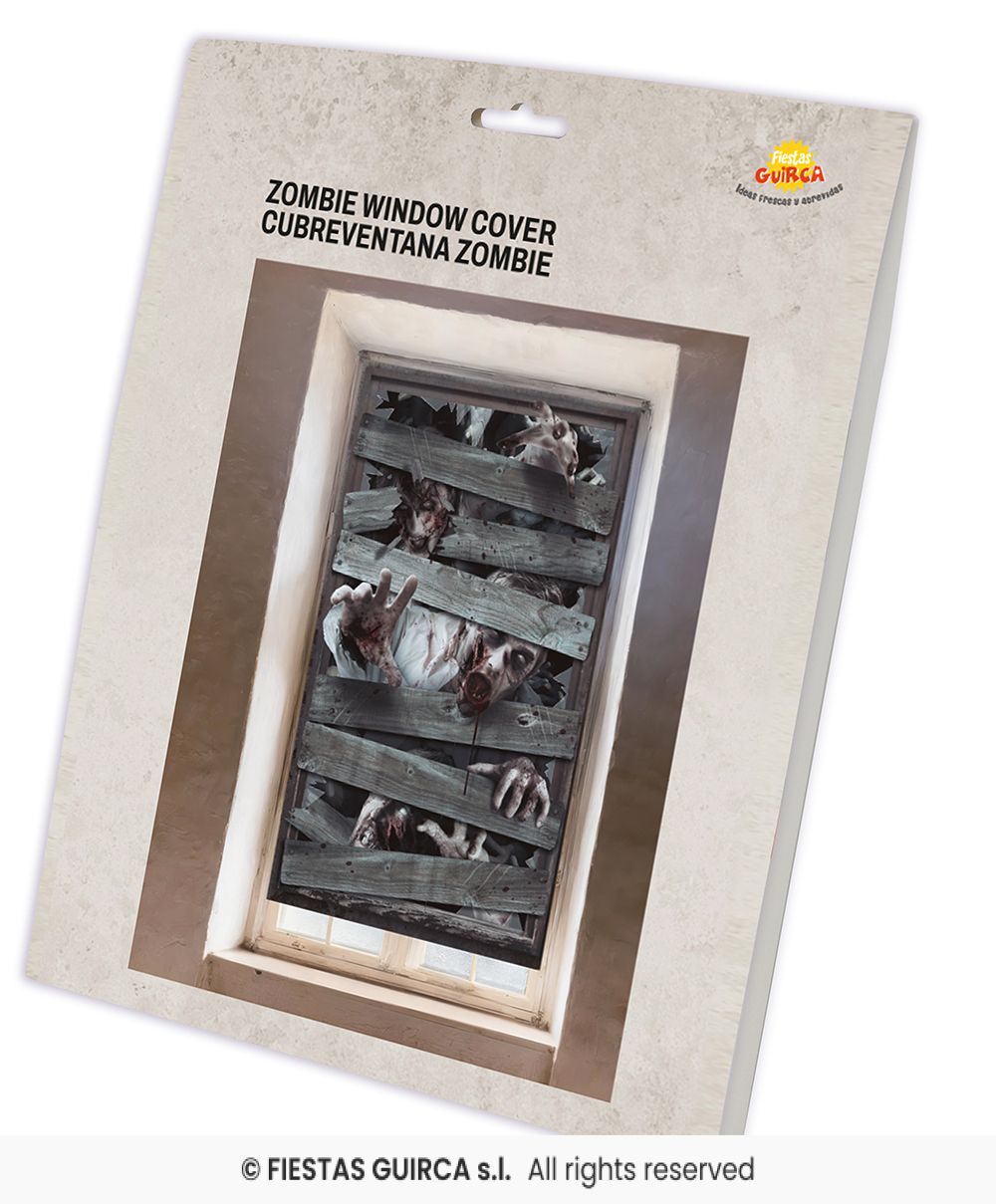 DECORACION WINDOW ZOMBIES 80X120 CMS - Imagen 3