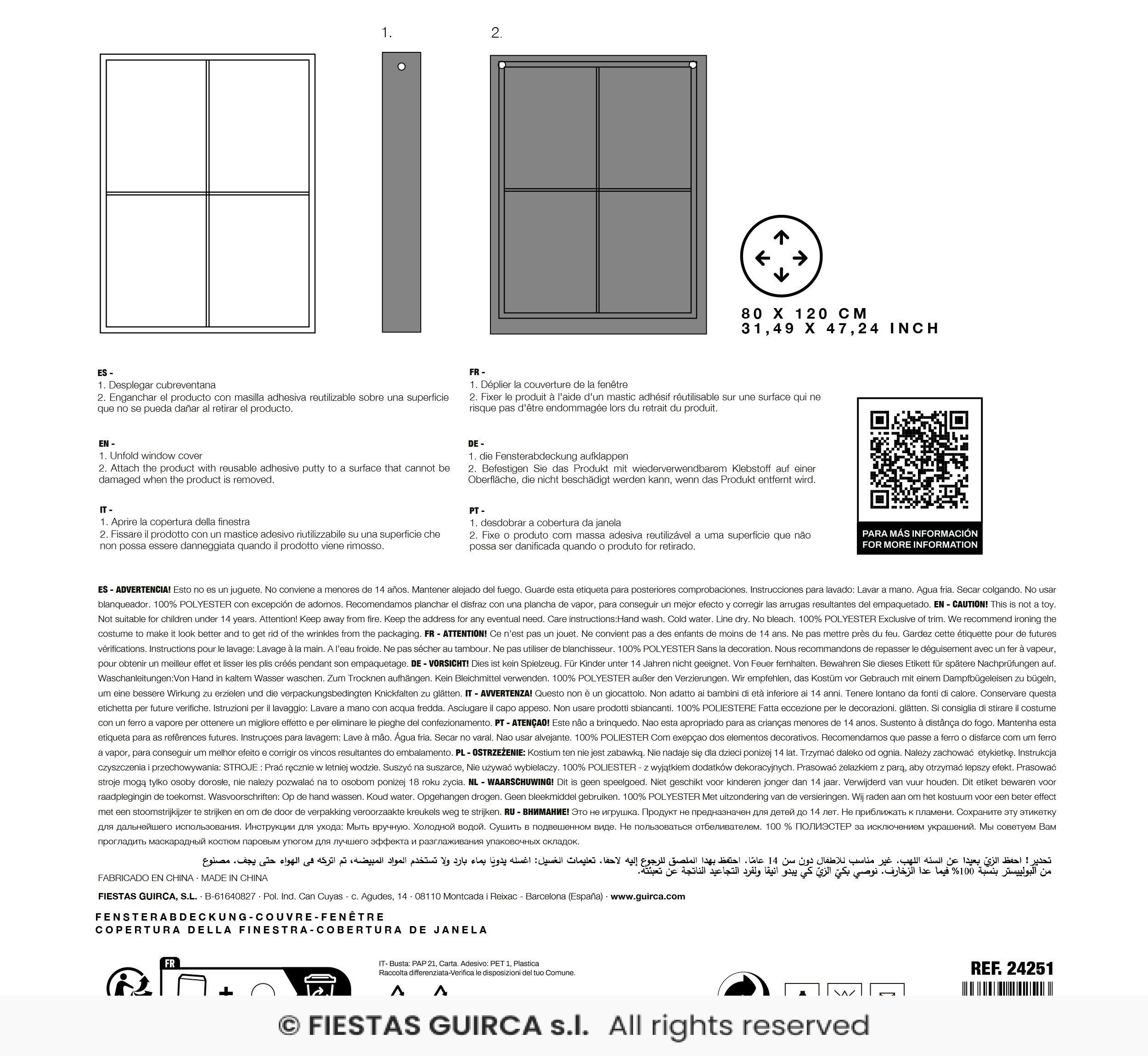 DECORACION WINDOW ZOMBIES 80X120 CMS - Imagen 4