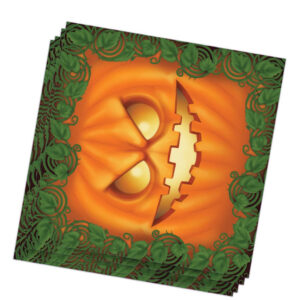 BOLSA 20 SERVILLETAS 33X33CMS CALABAZA HALLOWEEN