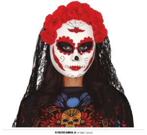 MASCARA CATRINA CON VELO
