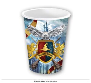 BOLSA 6 VASOS MAGO HARRY POTTER 240 ML 9 CM