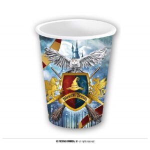 BOLSA 6 VASOS MAGO HARRY POTTER 355 ML 11 CM