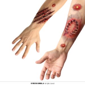 TATUAJES ADHESIVOS HERIDAS MORDISCO