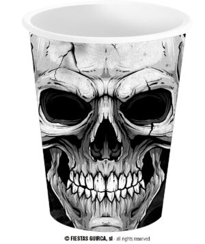 BOLSA 6 VASOS CALAVERA 240 ML 9 CMS