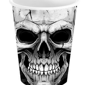 BOLSA 6 VASOS CALAVERA 240 ML 9 CMS
