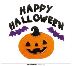 DECORACION GEL "HAPPY HALLOWEEN", 20X25 CMS.