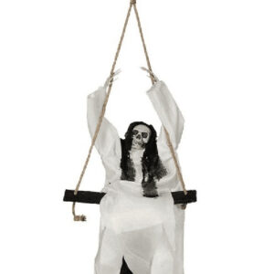 COLGANTE ESQUELETO EN COLUMPIO 120 CMS LUZ.SON.Y MOV.