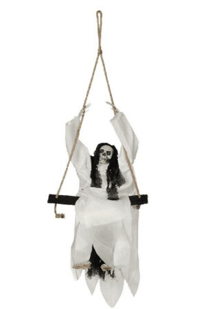 COLGANTE ESQUELETO EN COLUMPIO 120 CMS LUZ.SON.Y MOV.