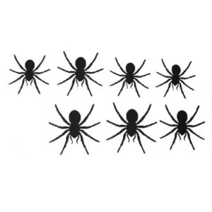 DECORACIO 12 ARAÑAS NEGRAS CON ADHESIVO