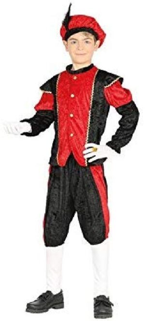 DISFRAZ DE PAJE ELEGANTE ROJO 3-4 AÑOS