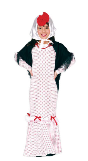 DISFRAZ MADRILEÑA CHULAPA 7-9 AÑOS MANTON Y PAÑUELO
