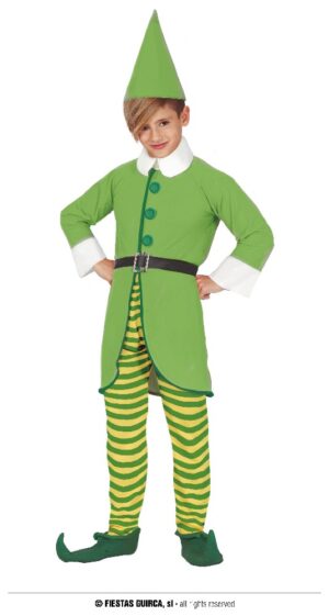 DISFRAZ ELFO VERDE GRINCH 7-9 AÑOS