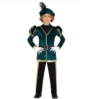 DISFRAZ PAJE REAL NAVIDEÑO VERDE 5-6 AÑOS