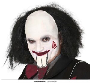 PELUCA CALVA CON PELO NEGRO