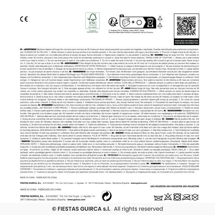 PELUCA MUÑECO ASESINO INFANTIL - Imagen 3