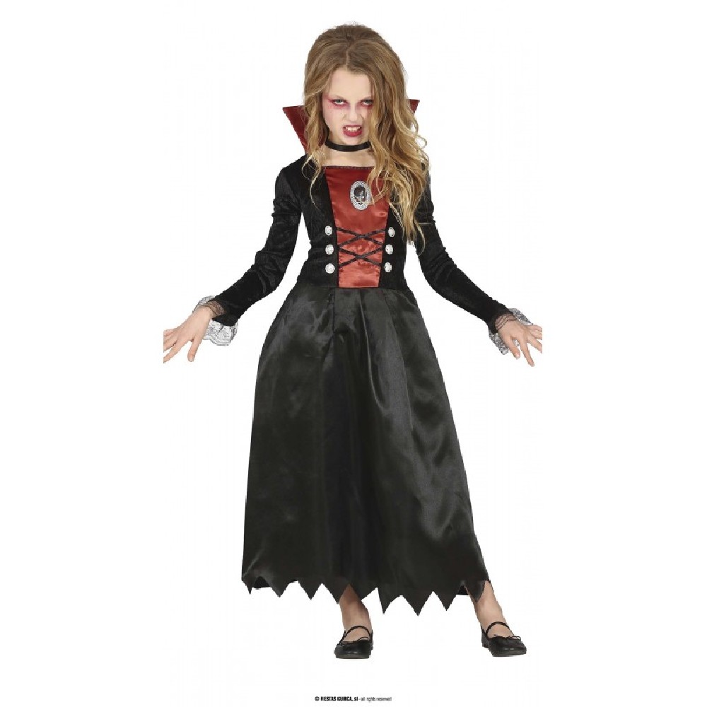 Kimokawaii Costume Vampiresa Bambina 10-12 Anni: Perfetto Per Halloween E Carnevale
