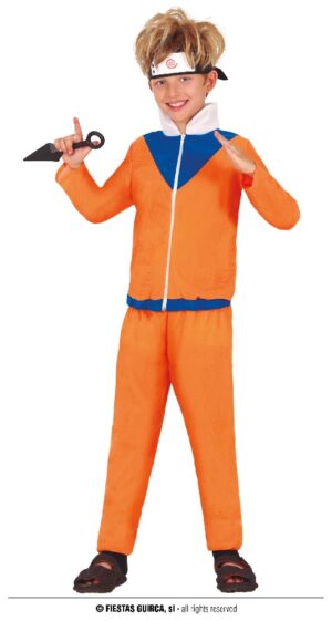 DISFRAZ ORANGE NINJA NARUTO 7- 9 AÑOS