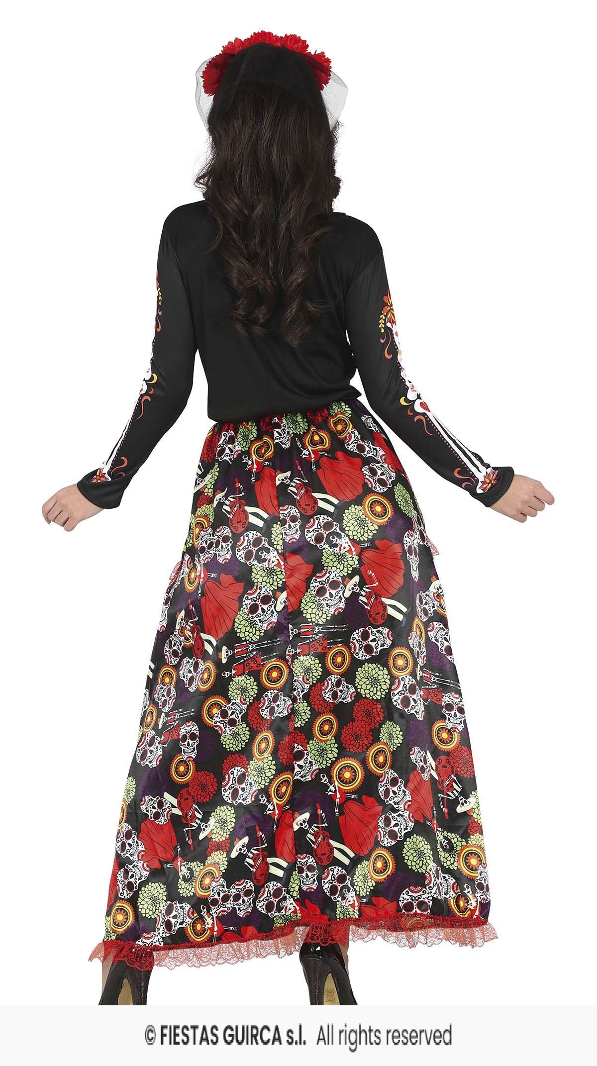 DISFRAZ CATRINA FALDA LARGA (S) - Imagen 3